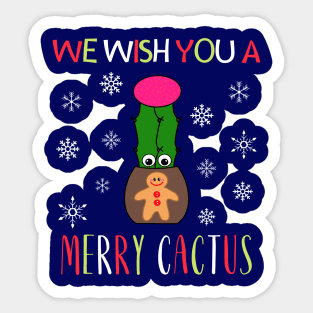 We Wish You A Merry Cactus - Hybrid Cactus In Gingerbread Man Pot Sticker